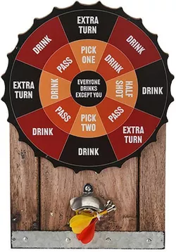 cumpără Darts Promstore 46708 Joc de bar Darts 27x40cm, cu eschizator de sticle montabil pe perete în Chișinău 