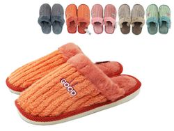 Papuci de casa unisex "Dungi mari, garnitura de blana" m.36-45