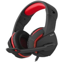 Gaming Headset SVEN AP-U989MV, 50mm drivers, 20-20000Hz, 32 Ohm, 108dB, 520g., USB, Black/Red