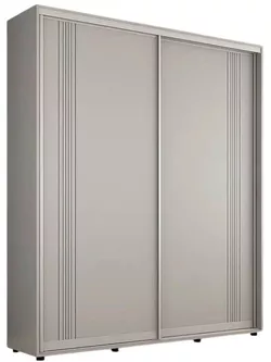 купить Шкаф Mobildor-Lux Compact uși glisante PAL cu ornament linii (190x45x200H cm) Grey в Кишинёве 