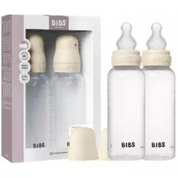 купить Поильник BIBS 51171216 Set 2 biberoane din plastic anticolici Ivory cu tetina din silicon 3+ luni, 270ml в Кишинёве 