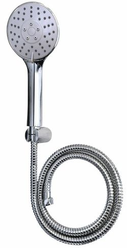 купить Набор для душа Bisk 05593 Cap de dus BASE 3F cu suport de perete, crom в Кишинёве 