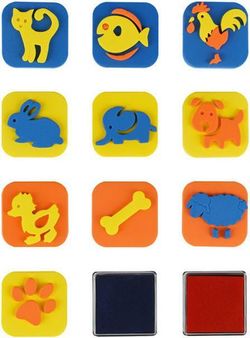 купить Игрушка misc 9371 Set stampile p/u copii Multi-PultiAnimale, 10 buc. в Кишинёве 