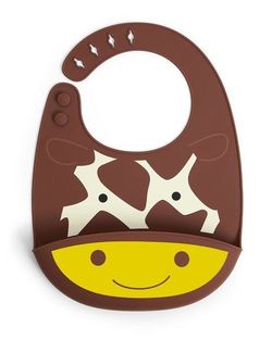 Силиконовый нагрудник Fold & Go Skip Hop Zoo Жираф