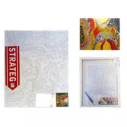 cumpără Tablou pe numere Strateg 57274 Abstractie portocalie 40x50cm în Chișinău 