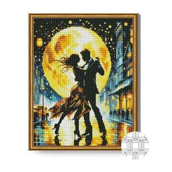 cumpără Tablou pe numere Art Gallery QB206543 Mozaic cu diamante patrate 40x50cm Dansul sub luna în Chișinău 