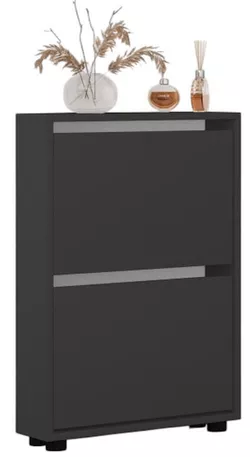купить Полка для обуви Mobildor-Lux Leo Slim 100x16x86H cm Anthracite в Кишинёве 