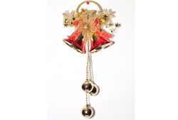Decor pentru usa "Clopotel si globuri aurii" 18cm