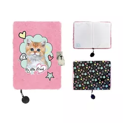 cumpără Carnet St.RIGHT 57880 Agenda cu lacat, A5, 96foi, My Little Friend Cat, coperta plus roz în Chișinău 