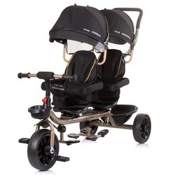 cumpără Bicicletă-cărucior Chipolino TRKHH0231EB Hip Hop ebony трицикл для близнецов în Chișinău 