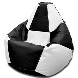 cumpără Fotoliu BeanBag BeanBag BM5969, Груша Шахматы из Оксфорда 600D, XXL, черный с белым în Chișinău 