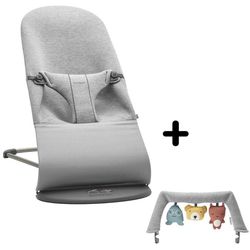 купить Детское кресло-качалка BabyBjorn 606072A Bliss Light Grey, 3D Jersey cu bara de jucarii в Кишинёве 