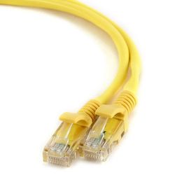 2m, Patch Cord  Yellow, PP12-2M/Y, Cat.5E, Cablexpert, molded strain relief 50u" plugs