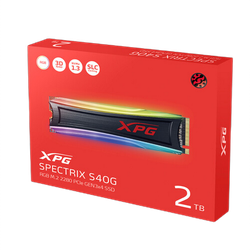 .M.2 NVMe SSD 2.0TB ADATA  XPG GAMMIX S40G RGB [PCIe 3.0x4, R/W:3500/1900MB/s, 290/240K IOPS]