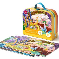 cumpără Puzzle Deli DLEH744 Puzzle Dinosaur Family, 89elem în Chișinău 