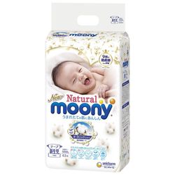Подгузники Moony Natural NewBorn (до 5 кг) 63 шт