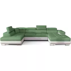 cumpără Canapea Eltap Rodrigo Soro 34/Soft 17 Left (Green/White) în Chișinău 