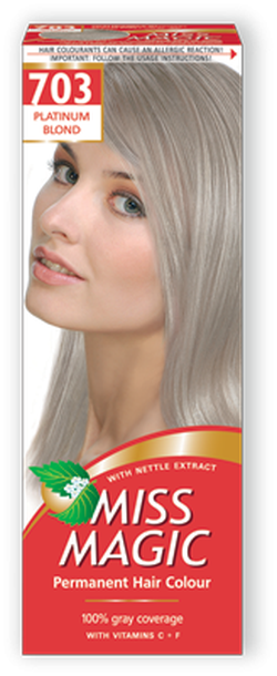Vopsea p/u păr, SOLVEX Miss Magic, 90 ml., 703 - Blond platinum