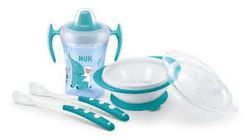 Набор посуды NUK Learn to Eat Blue