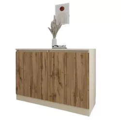 cumpără Comodă Smartex (16465) Т8 140cm Kashemir+Stejar Inchis în Chișinău 