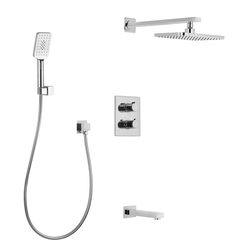 CENTRUM комплект для ванны/душа (смеситель с переключ.,верхн.душ, ручной душ,шланг, шланг. подсоед, излив) (ванная комната)