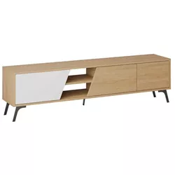 cumpără Comodă TV Trendy Fiona, Stejar, Alb 180x48x35cm în Chișinău 