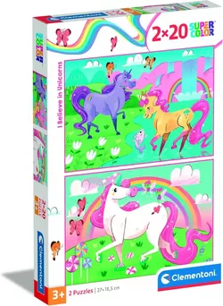 cumpără Puzzle Clementoni Puzzle 2x20 Unicorns (24754) în Chișinău 