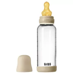 купить Поильник BIBS 5020257 Biberon fosforescent din sticla anticolici, tetina latex cu flux mediu, 240ml в Кишинёве 