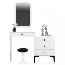 купить Туалетный столик Trendy Lizbon 549-Alb 124x84x40cm в Кишинёве 