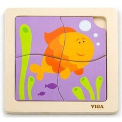 cumpără Puzzle Viga 50144 Mini-puzzle din lemn Pește în Chișinău 