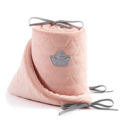 Borduri de protectie pentru patut LaMillou Velvet Collection | Powder Pink