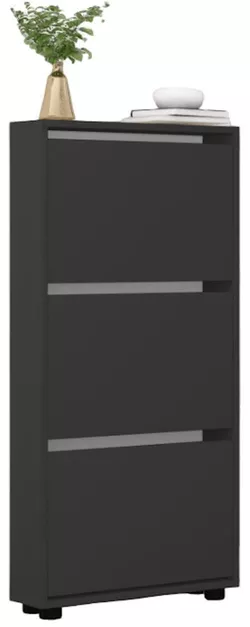 cumpără Raft pentru încălțăminte Mobildor-Lux Leo Slim 60x16x125H cm Anthracite în Chișinău 