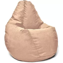 cumpără Fotoliu BeanBag BeanBag BM5870, Fotoliu Maserrati din velur în formă de peră, L, cafea cu lapte în Chișinău 