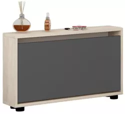 купить Полка для обуви Mobildor-Lux Leo Slim 50x16x47H cm Sonoma/Anthracite в Кишинёве 