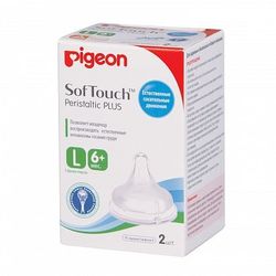 Tetina pentru biberon Pigeon SoftTouch Perestaltic PLUS L