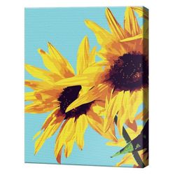 купить Картина по номерам Art Gallery EX8221 30x40cm Floarea soarelui si cer turcoaz в Кишинёве 