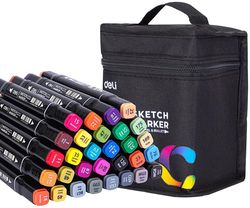 купить Набор для творчества Deli DLE70806-30 Set markere permanente, duble, 30 culori в Кишинёве 