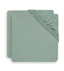 купить Детское постельное белье Jollein 2511-507-00095 Cearsaf cu elastic Jersey Ash Green, 120x60cm, 2buc в Кишинёве 