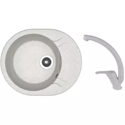 купить Мойка кухонная со смесителем Dr.Gans Berta 580 + SanDonna F 1069 gri в Кишинёве 