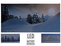 Картина LED "Рождественская ночь" 58X28cm