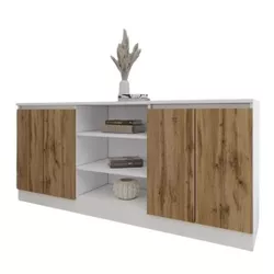 cumpără Comodă Smartex (16296) Т5 160cm Alb+Stejar inchis în Chișinău 