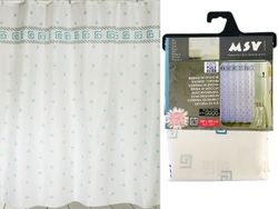 Perdea pentru dus 180X200cm MSV "spirale albastre", poliester