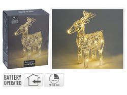 Figurina cu lumina "Cerb" 20MicroLED alb cald, 2XAA, cronometru