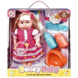 cumpără Păpușă Promstore 43829 со звуком и аксессуарами (роз кружево) 33x28.5x11cm în Chișinău 