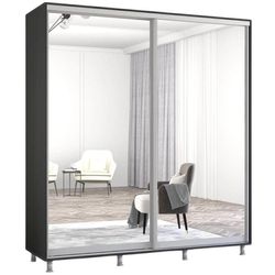 cumpără Dulap Mobildor-Lux Aron cu uși glisante din oglinzi (210x60x230H cm) Anthracite în Chișinău 
