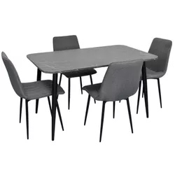 cumpără Set masă și scaune Evelin di Costacurta стол DT-405-6B + 4 стула XR-154B Grey5 în Chișinău 