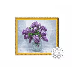 купить Картина по номерам Art Gallery GB80077 Mozaic cu diamante 30x40cm Liliac в Кишинёве 