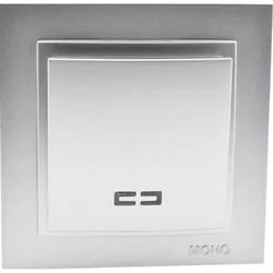 cumpără Întrerupător electric Mono Electric Intrerupator 1cl. ilum. argint Despina în Chișinău 
