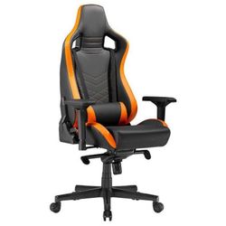 купить Офисное кресло Lumi CH06-34, Black/Orange, PVC Leather в Кишинёве 