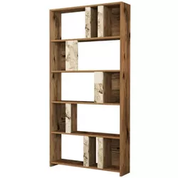 cumpără Raft de birou Trendy Lima, Nuc, Marmura Alba 90x180x20cm, raft de carti în Chișinău 